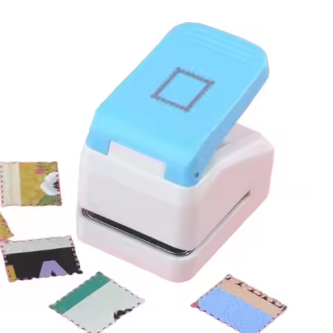 Stamp Paper Punch Square Postage Hole Puncher Cutter Crafts Stamp Shape Cutters for Greeting Cards B