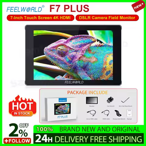 FEELWORLD F7 PLUS 7-Inch DSLR Camera Field Monitor Touch Screen 4K HDMI High Brightness 1200nit▾