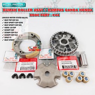 Rumah Roller Assy + Kampas Ganda Honda Beat Pop Beat Fi Vario 110 Stater Halus 2015-2019 Kode K44