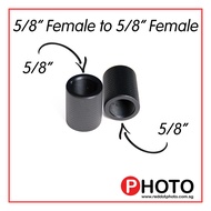 Red Dot Photo 5/8" Female to 5/8" Female Adaptor Aluminum Screw Adaptor in Black