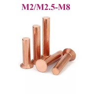 Copper countersunk head rivets GB869 percussion type flat head flat cone head solid rivets Copper d 