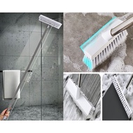 YiFeng Fur Floor Brush With Long-Handled Squeegee 2in1 Steel Handle Comfortable Easy To Use Head Siz