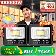YESQ-100000W Lampu solar light outdoor Solar Spotlight IP68 Waterproof solar led Street light
