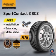 Continental SportContact SC3 R18 245/45 SSR 275/40 E SSR * 265/35 MO 245/50 SSR # (with installation)