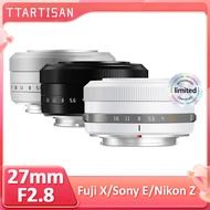 TTArtisan 27mm F2.8 Auto Focus APS-C Mirrorless Camera Lens for Fuji XF Nikon Z Z50 Z5 Sony E-Mount