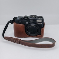 G12 Camera Bag PU Leather Half Body Case For Canon Powershot G11 G12 Bottom Cover