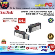 SANDISK Ultra Dual Drive USB Type C 64GB USB3.1 64G Flashdisk OTG 64