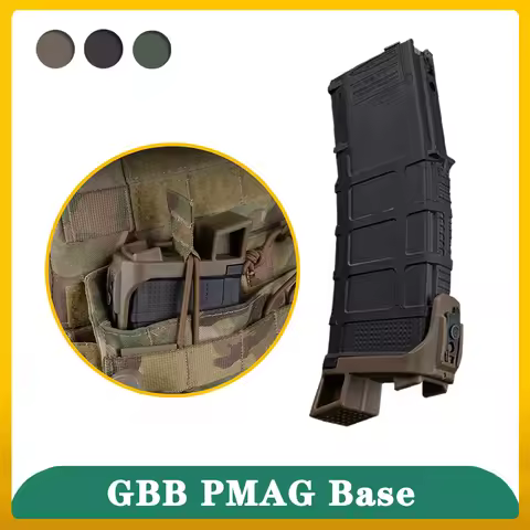 Tactical Airsoft GBB PMAG Magazine Base Quick-Pull Prone Support With PEQ Night Vision Scope Adjustm