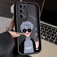 For OPPO Reno 5 Pro Reno 3 5G Reno 2 Case Cute Boy Girl Angel Eyes Stepped Thin Cover Shockproof Thicken All Inclusive Protection Cases