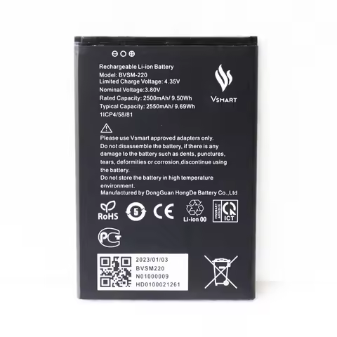 3.8V BVSM-220 2550mAh Battery For Vsmart Phone Battery