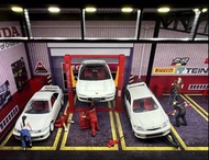 [現貨] 1：64 場景 特價$190兩套 4款可選 G-Fans 車房系列 Honda 本田車房 駐車場 Spoon 🈶燈 拼裝場景模型