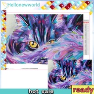 5D DIY Full Square Drill Diamond Painting Cat Kit Home Decor Art 65x45cm