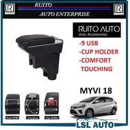 Nexus Car Perodua Myvi 2018-2019 9USB Adjustable Arm Rest Armrest
