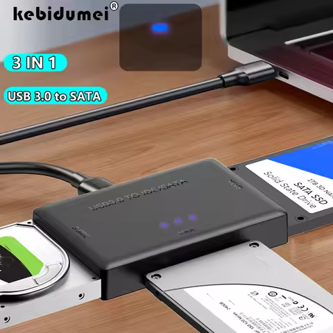 USB 3.0 to SATA IDE Hard Disk Adapter Converter Cable for 3.5 2.5 inch HDD/SSD CD DVD ROM CD-RW 3 in