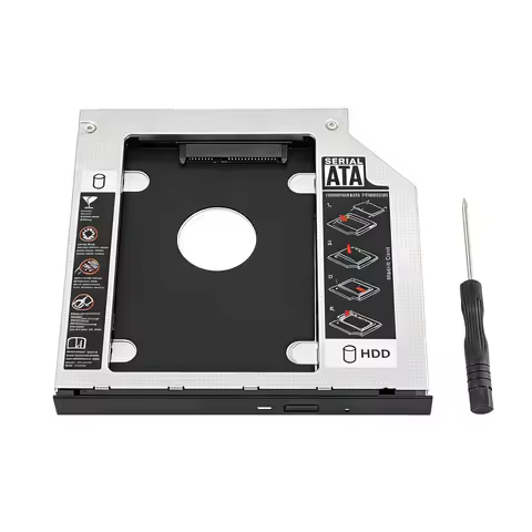 Universal 9.5mm SATA Hard Drive Caddy Adapter Tray Enclosure for 2nd SSD HDD -for DELL HP Lenovo ACE
