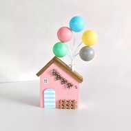 Decorations Wooden House (Balloon House) Table Decor Desktop Decoration House Decoration Items