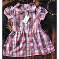 Kate plaid dress with turn-down collar for girls, red, blue, pink plaid, sizes 3-8 from 11kg - 24kg,