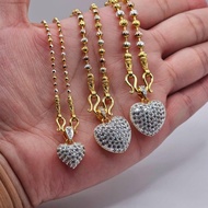 Necklace 3 Kings 2 Salung 1 2 Baht + Heart Pendant