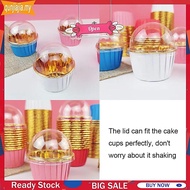 50 Pcs Plastic Lids Disposable Muffin Cupcake Cup Lids Cupcake Transparent Lid Cover Baking Supplies