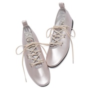 韓國 Rockfish BELLA LACEUP FLATS 金屬光澤綁帶平底鞋 五色/ 珍珠粉PEARL PINK/ 26 cm