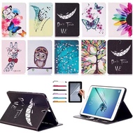 Printed Case For Samsung Galaxy Tab S3 9.7 inch SM T820 T825 Tablet Leather Flip Stand Case Card