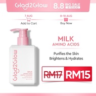 Glad2Glow Milk Amino Acid Gentle Cleanser Face Wash 80ml Pembersih muka facial wash cleansing oil ac