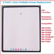 7.6'' Fold4 working 120Hz AMOLED with dot line scratches For Samsung Z Fold 4 Foldable Screen F936 F