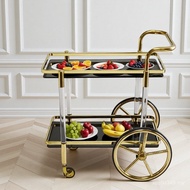 Tea Truck KTV Hotel Service Truck Trolley Wine Truck Mobile High-End Club Cake Stainless Steel Titan