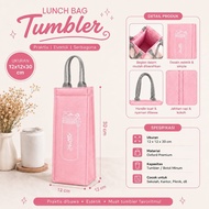 Lunch bag, drinking water bottle, bottle holder, size 900 - 1500 ML, Tumbler bag for school, work, c