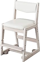 Koizumi Fanitec (Koizumi Learning Desk) Study Chair, WW/White, Size: W 16.7 x D 18.3-19.3 x H 30.5 i
