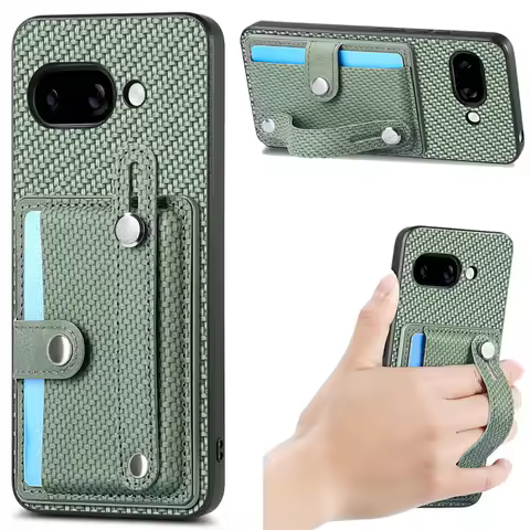 For Google Pixel 10A 5G Wristband Back Case for Google Pixel 10 Pro XL Leather Card Stand Funda Pixe