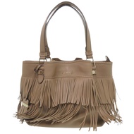 Tod's Fringe Flower Bag T132，成色極佳，銀色五金，米色皮革，手提包，單肩包，1658 [二手] TOD'S