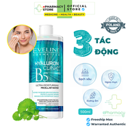 Nước Tẩy Trang Eveline B5 làm sạch & dưỡng ẩm cho mọi loại da EVELINE Hyaluron Clinic B5 Ultra Moist
