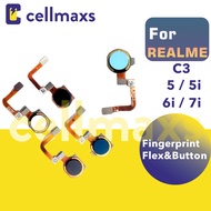 For REALME 5 5i Pro 6i 7i C3 Fingerprint Sensor Flex Button