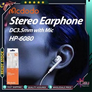 Mcdodo HP-6080 Wired Earphone With Mic,Wired DC3.5mm In-Ear Earpiece Wired Stereo Headset