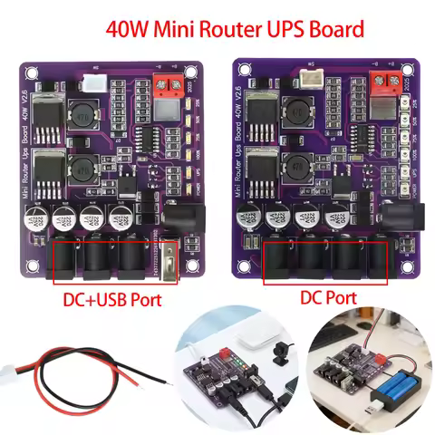 Mini Router UPS Module 40W Battery Charging Board Power Module USB Port DC 5V 9V 12V Charging Board 