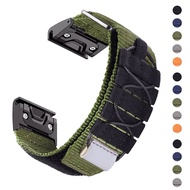 22/26MM Nylon Velcro Strap with quick release band compatible for Garmin Fenix series 7 6 5 6X forerunner 935 945 Fenix 5X Plus