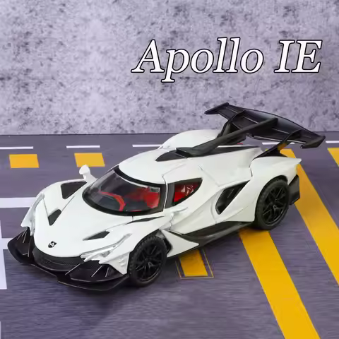 1:32 Apollo IE Cars Toys Model Alloy Diecast 4 Doors Opened Miniature Supercar with Light Music Vehi