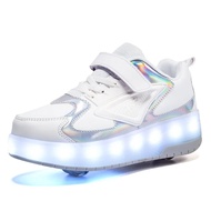 สีสันไฟ LED ล้อเดียว Roller Skates สําหรับผู้ชายผู้หญิงและเด็กผู้ใหญ่รองเท้าสกู๊ตเตอร์ความบันเทิงภาย