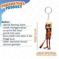 GANTUNGAN [ Keychain Anomali ] Tung Sahur Keychain + Acrylic 2MM + Anomali Brainrot Bombardino Croco