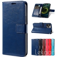 Solid Color Leather Case For Realme 10T 9i 8i 8 5G 4G 7i 7 C17 6S 6 5 C3 5i 3 Pro Plus 2 X Q U1 6i M