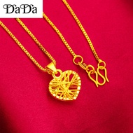 emas suasa 375 original bangkok gold necklace womens hollow peach heart pendant adult jewelry birthd