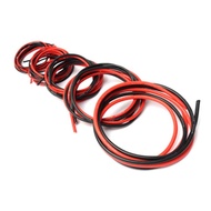 1 meter red & black pair silicone wire AWG 10 12 14 16 18 20 22 24 26
