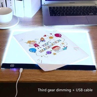 A3 Ultra-Thin แบบพกพา LED Light Box Tracer w 3 ระดับความสว่าง 7500K USB Power Cable หรี่แสงได้ Artcr