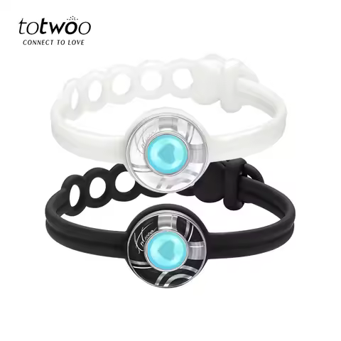 Totwoo Long Distance Touch Bracelets for Couples-Candy Series, Vibration & Light up for Love Couples