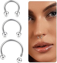 G23 Titanium Horseshoe Nose Piercing Septum Piercing ASTM F136 Titanium Nose Rings Lip Piercing Sept