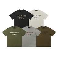 Short Sleeve FOG FG Men Women Tshirt Oversize Coat O-Neck Summer Simple Black Cotton Gray Green Brow