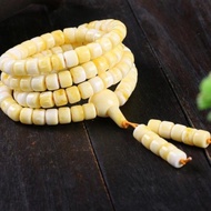 White Beeswax Barrel Beads 108 Beads Bracelet Necklace Bracelet