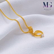 22k 916 Gold Promise Ring Charm / Pendant