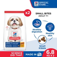 [Bundle Of 2] Hill's Science Diet Adult 7+ Small Bites Chicken Meal Barley &amp; Rice Recipe Dry Dog Food 6.8kg